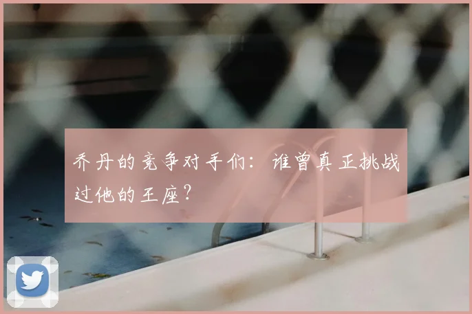 乔丹的竞争对手们:谁曾真正挑战过他的王座?